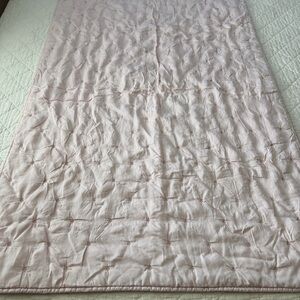 Pottery Barn Kids Soft Pink Quilted Blanket